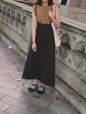 「SVEC（シュベック）のカンフーシューズ kung fu Shoes / ストラップパンプス（バレエシューズ）」を使った、テンテンさん（レディース・159cm）の夏コーディネート