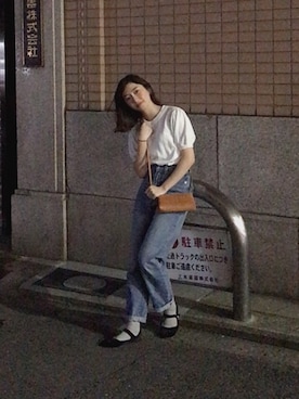 「SVEC（シュベック）のカンフーシューズ kung fu Shoes / ストラップパンプス（バレエシューズ）」を使った、テンテンさん（レディース・159cm）の夏コーディネート