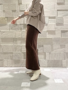 廣木真梨亜さん（レディース・158cm）の冬コーディネート