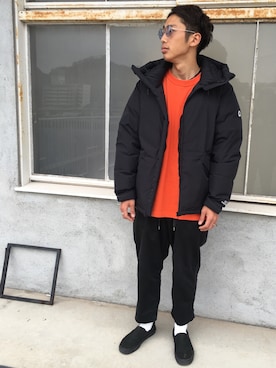 「FLAGSTUFF（フラグスタフ）のアイテム（レッグウェア）」を使った、あっくんさん（メンズ・171cm）の冬コーディネート