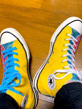 「JW Anderson（ジェイダブリューアンダーソン）のアイテム（スニーカー）」を使った、やぬ(相互)さん（メンズ・179cm）の春コーディネート