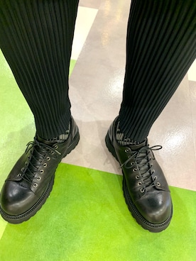 「オムプリッセイッセイミヤケ」｜「アイテム（シューズ）」を使った、やぬ(相互)さん（メンズ・180cm）の冬コーディネート