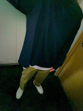 「N.HOOLYWOOD」｜「アイテム（スラックス）」を使った、やぬ(相互)さん（メンズ・180cm）の春コーディネート