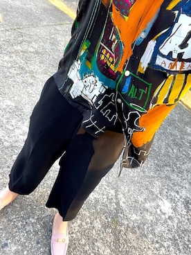 「MANEBU（マネブ）のアイテム（サンダル）」を使った、やぬ(相互)さん（メンズ・180cm）の春コーディネート