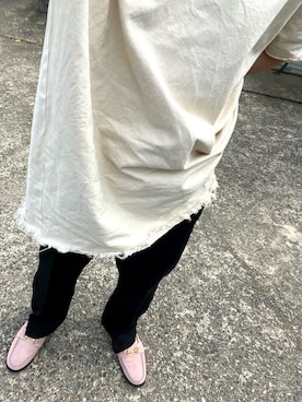 「MANEBU（マネブ）のアイテム（サンダル）」を使った、やぬ(相互)さん（メンズ・180cm）の夏コーディネート