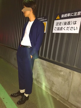 「UNITED ARROWS（ユナイテッドアローズ）のアイテム（スーツパンツ）」を使った、yossyさん（メンズ・173cm）の夏コーディネート