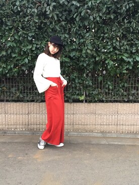 「Another Edition」｜「アイテム（キャップ）」を使った、小林 ひかる さん（レディース・164cm）の冬コーディネート