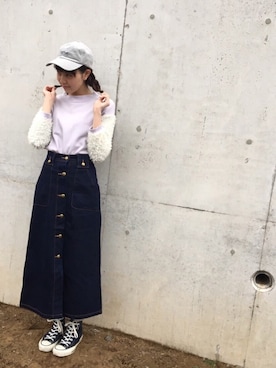 「NADIA（NADIA）のアイテム（ニット/セーター、その他）」を使った、小林 ひかる さん（レディース・164cm）の冬コーディネート