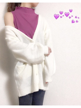 「one after another NICE CLAUP（ワンアフターアナザーナイスクラップ）のアイテム（タンクトップ）」を使った、ミクさん（レディース・158cm）の冬コーディネート