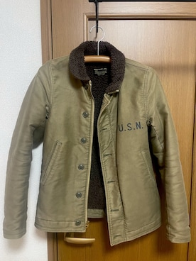 「markaware（マーカウェア）のアイテム（ミリタリージャケット）」を使った、ネギさん（メンズ・162cm）の冬コーディネート