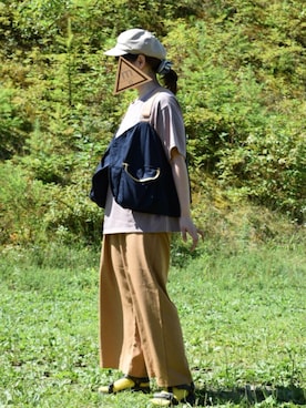 「CHUMS（チャムス）のアイテム（ベスト）」を使った、MARUcampさん（レディース・159cm）の夏コーディネート
