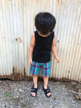 「スキップランド（スキップランド）のアイテム」を使った、みなむしこさん（キッズ・90cm）の夏コーディネート