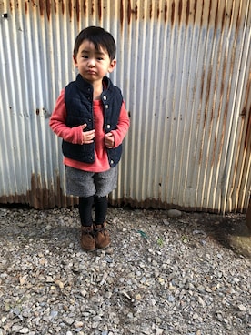 みなむしこさん(キッズ・90cm)の冬コーディネート