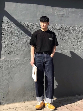 「アイテム（Tシャツ/カットソー、ブラック系）」を使った、vivastudioさん（メンズ・178cm）の夏コーディネート