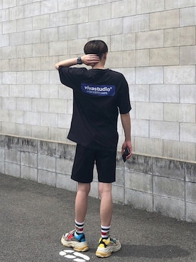 「VIVASTUDIO（ビバスタジオ）のアイテム」を使った、vivastudioさん（メンズ・177cm）の夏コーディネート