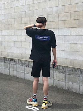 「VIVASTUDIO（ビバスタジオ）のアイテム」を使った、vivastudioさん（メンズ・170cm）の夏コーディネート