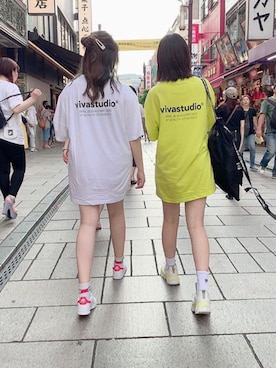 「VIVASTUDIO（ビバスタジオ）のアイテム」を使った、vivastudioさん（レディース・161cm）の夏コーディネート