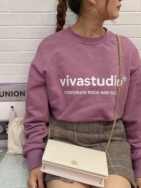 「アイテム（スウェット、ピンク系）」を使った、vivastudioさん（メンズ・177cm）の秋コーディネート