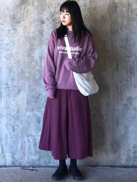 「VIVASTUDIO（ビバスタジオ）のアイテム」を使った、vivastudioさん（レディース・161cm）の秋コーディネート