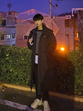 「アイテム（ダウンジャケット/コート）」を使った、vivastudioさん（メンズ・185cm）の秋コーディネート