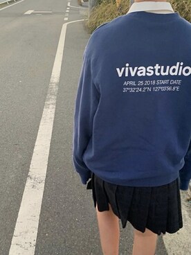 「VIVASTUDIO（ビバスタジオ）のアイテム」を使った、vivastudioさん（レディース・157cm）の冬コーディネート