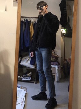 「ビバスタジオ」｜「アイテム（ブルゾン）」を使った、vivastudioさん（メンズ・187cm）の冬コーディネート