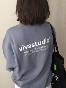 「youthloser」｜「アイテム（スウェット）」を使った、vivastudioさん（レディース・165cm）の冬コーディネート