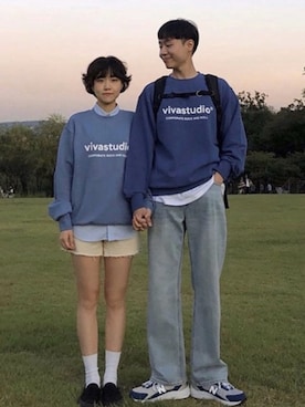 「ペアルック」｜vivastudioさん（レディース・165cm）の冬コーディネート