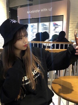 「ビバスタジオ」｜「アイテム（帽子）」を使った、vivastudioさん（レディース・162cm）の冬コーディネート