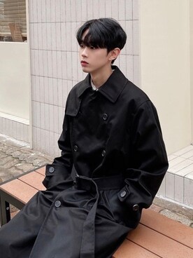 「ビバスタジオ」｜「アイテム（トレンチコート）」を使った、vivastudioさん（メンズ・180cm）の春コーディネート