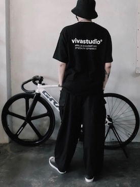 「VIVASTUDIO（ビバスタジオ）のアイテム」を使った、vivastudioさん（メンズ・176cm）の春コーディネート