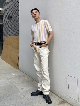 「Fine The（ファインザ）のアイテム」を使った、vivastudioさん（メンズ・177cm）の春コーディネート