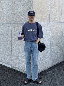 「VIVASTUDIO（ビバスタジオ）のアイテム」を使った、vivastudioさん（メンズ・174cm）の夏コーディネート