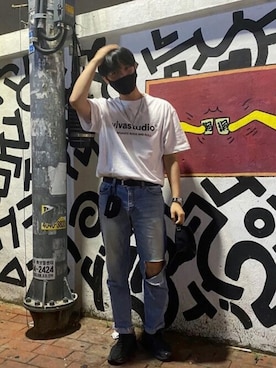 「VIVASTUDIO（ビバスタジオ）のアイテム」を使った、vivastudioさん（メンズ・173cm）の夏コーディネート