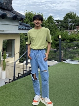 「韓国ファッション」｜vivastudioさん（メンズ・175cm）の夏コーディネート