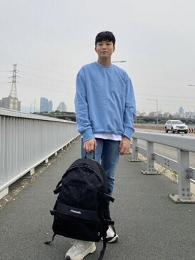 「ビバスタジオ」｜「アイテム（スウェット）」を使った、vivastudioさん（メンズ・182cm）の秋コーディネート