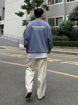 「ビバスタジオ」｜「アイテム（スウェット）」を使った、vivastudioさん（メンズ・178cm）の秋コーディネート