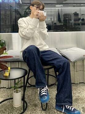 「ビバスタジオ」｜「アイテム（スウェット）」を使った、vivastudioさん（メンズ・174cm）の秋コーディネート