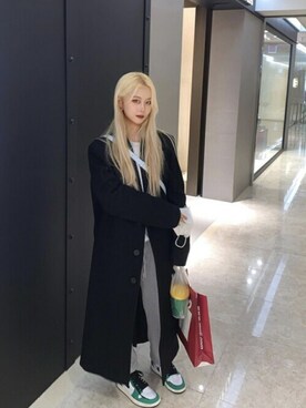 「ビバスタジオ」｜「アイテム（チェスターコート）」を使った、vivastudioさん（レディース・155cm）の冬コーディネート