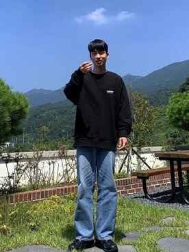 「ビバスタジオ」｜「アイテム（スウェット）」を使った、vivastudioさん（メンズ・177cm）の冬コーディネート