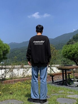 「ビバスタジオ」｜「アイテム（スウェット）」を使った、vivastudioさん（メンズ・177cm）の冬コーディネート