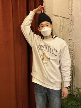 「ビバスタジオ」｜「アイテム（スウェット）」を使った、vivastudioさん（メンズ・177cm）の冬コーディネート