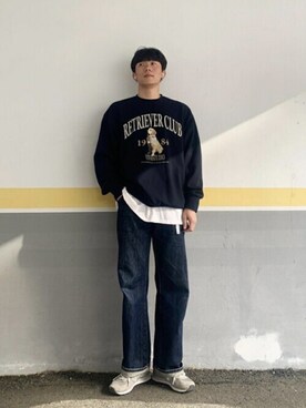 「ビバスタジオ」｜「アイテム（スウェット）」を使った、vivastudioさん（メンズ・178cm）の冬コーディネート