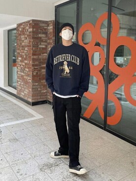 「ビバスタジオ」｜「アイテム（スウェット）」を使った、vivastudioさん（メンズ・178cm）の冬コーディネート
