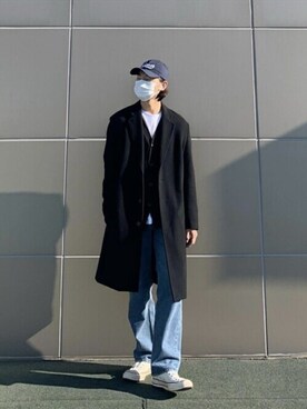 「ビバスタジオ」｜「アイテム（チェスターコート）」を使った、vivastudioさん（メンズ・175cm）の冬コーディネート
