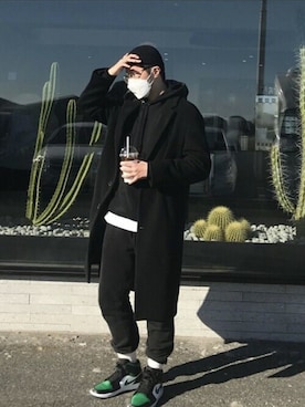 「ビバスタジオ」｜「アイテム（チェスターコート）」を使った、vivastudioさん（メンズ・177cm）の冬コーディネート