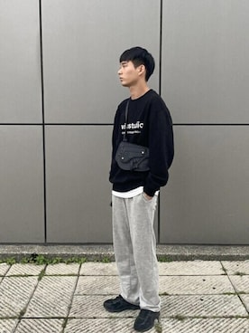 「ビバスタジオ」｜「アイテム（スウェット）」を使った、vivastudioさん（メンズ・173cm）の冬コーディネート