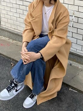 「ビバスタジオ」｜「アイテム（チェスターコート）」を使った、vivastudioさん（メンズ・175cm）の冬コーディネート
