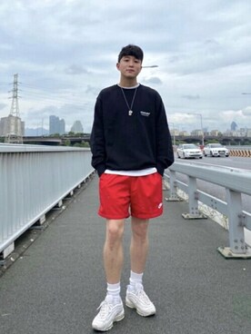 「ビバスタジオ」｜「アイテム（スウェット）」を使った、vivastudioさん（メンズ・180cm）の冬コーディネート