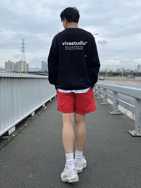 「ビバスタジオ」｜「アイテム（スウェット）」を使った、vivastudioさん（メンズ・180cm）の冬コーディネート